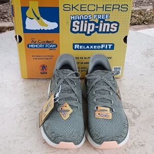 Skechers Women's Edgeride Impression Slip-Ins Green / Orange – Size 10M - New